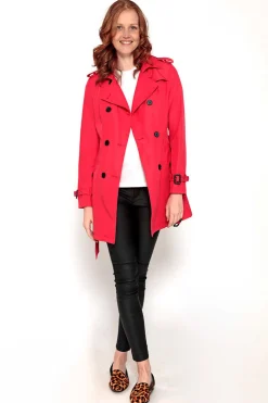 Gabardina Abotoada Com Cinto