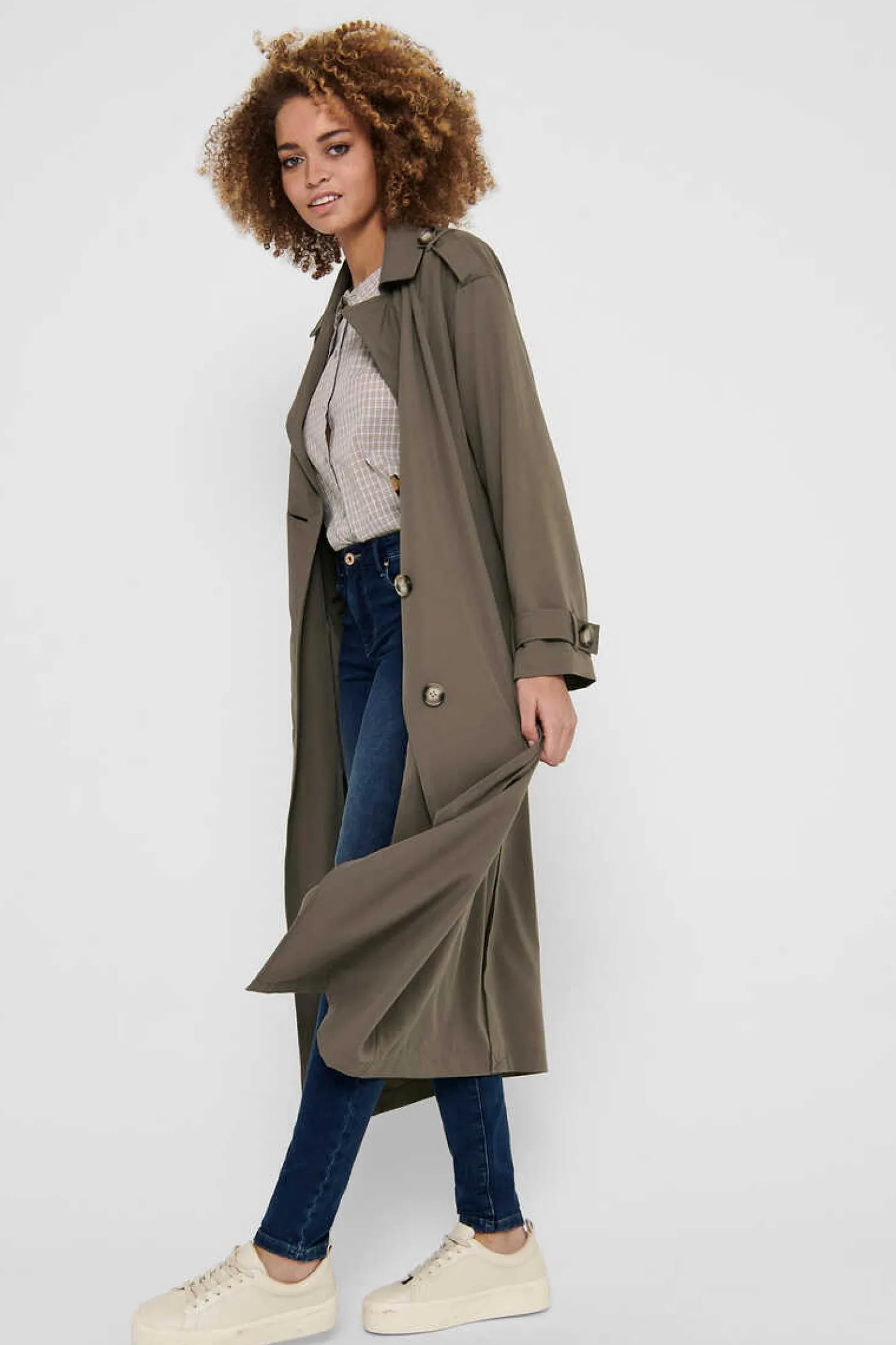 Gabardina Comprida Fluida