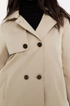 Gabardina Curta Com Veu