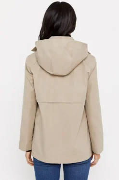 Gabardina Curta Com Veu