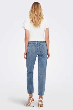 Jeans De Corte Mom Fit 5 Bolsos