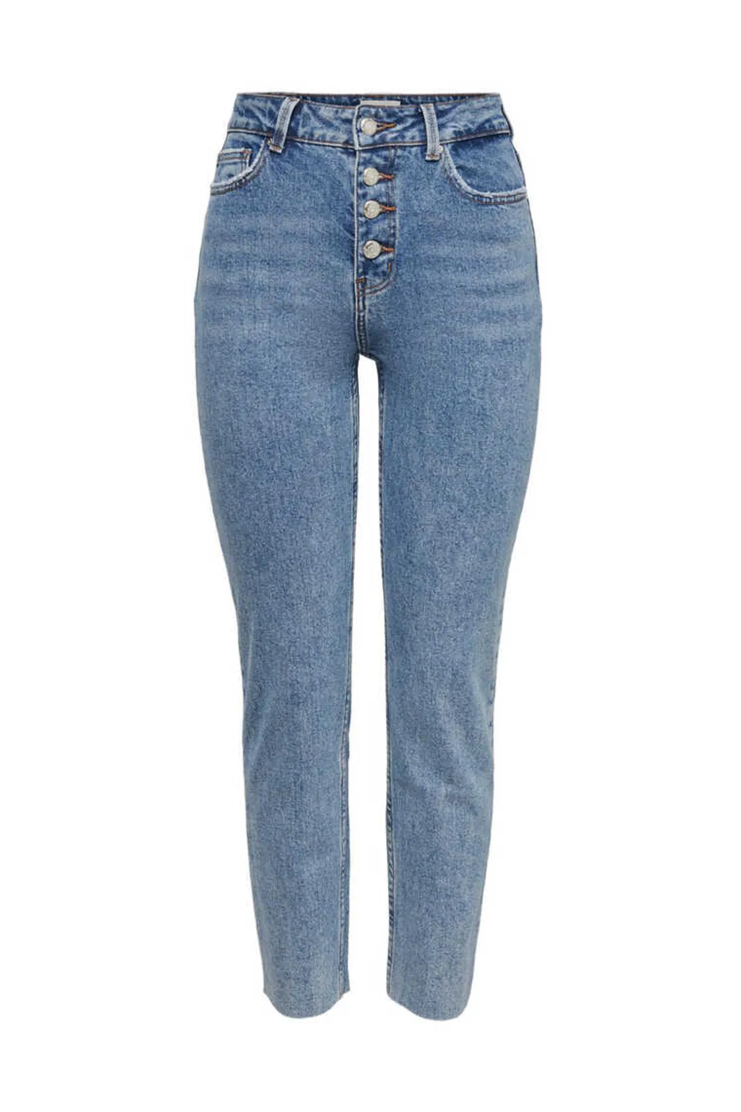 Jeans De Corte Mom Fit 5 Bolsos