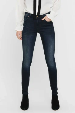 Jeans Skinny Cintura Media