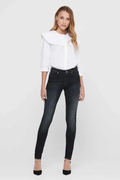 Jeans Skinny De Cintura Baixa