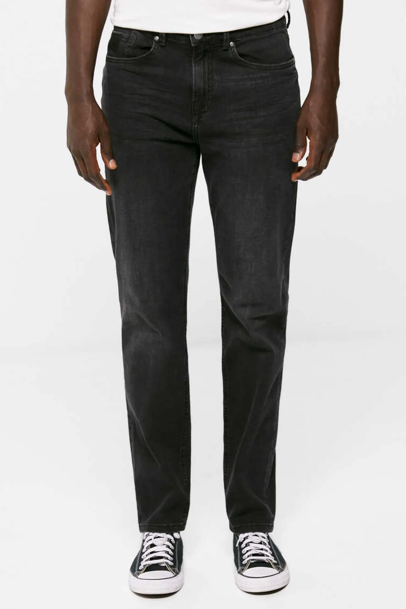 Jeans Slim Ultraleves Pretas Lavadas