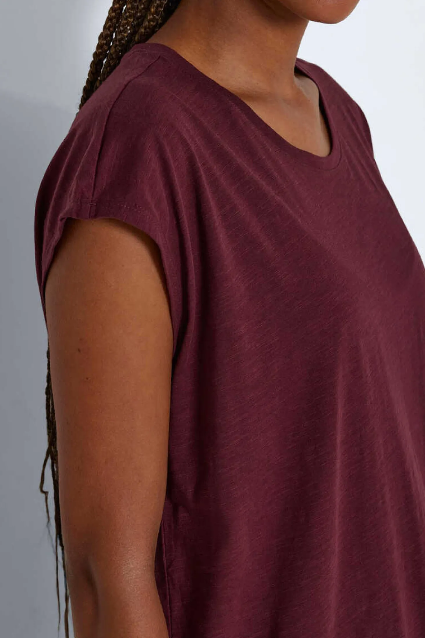 Langes Kurzarm-Shirt