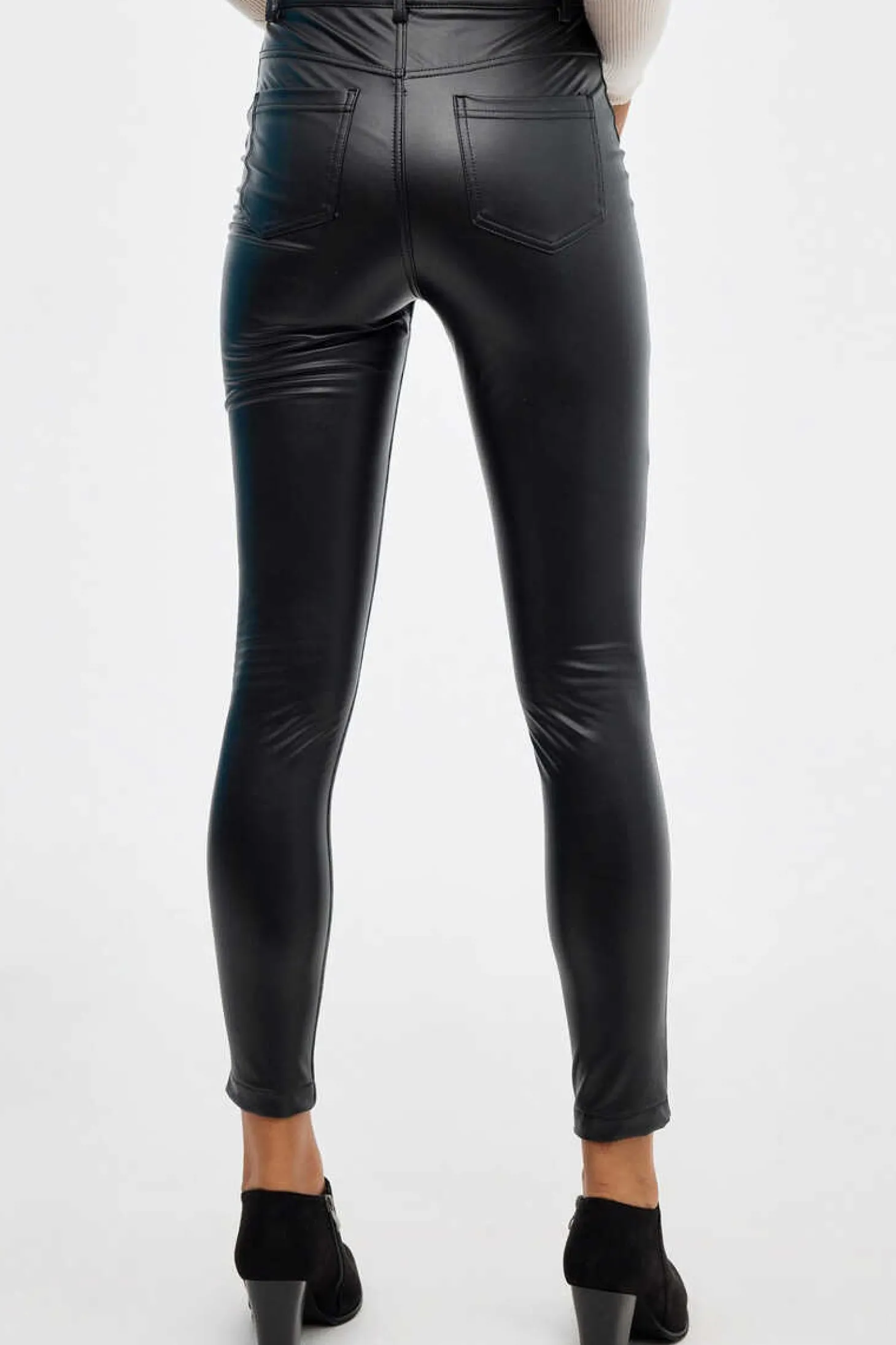 Leggings Cintura Alta Efeito Pele