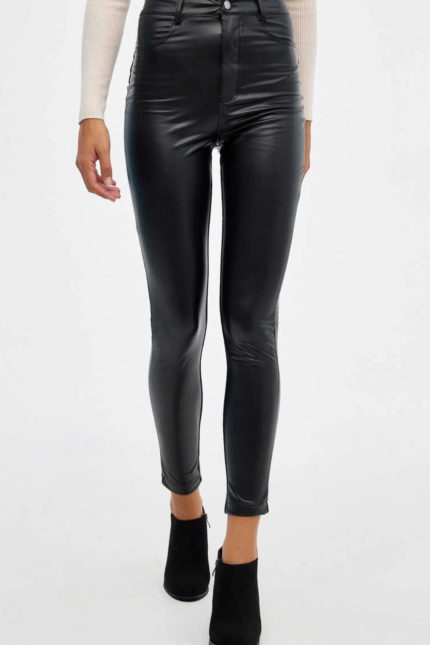 Leggings Cintura Alta Efeito Pele