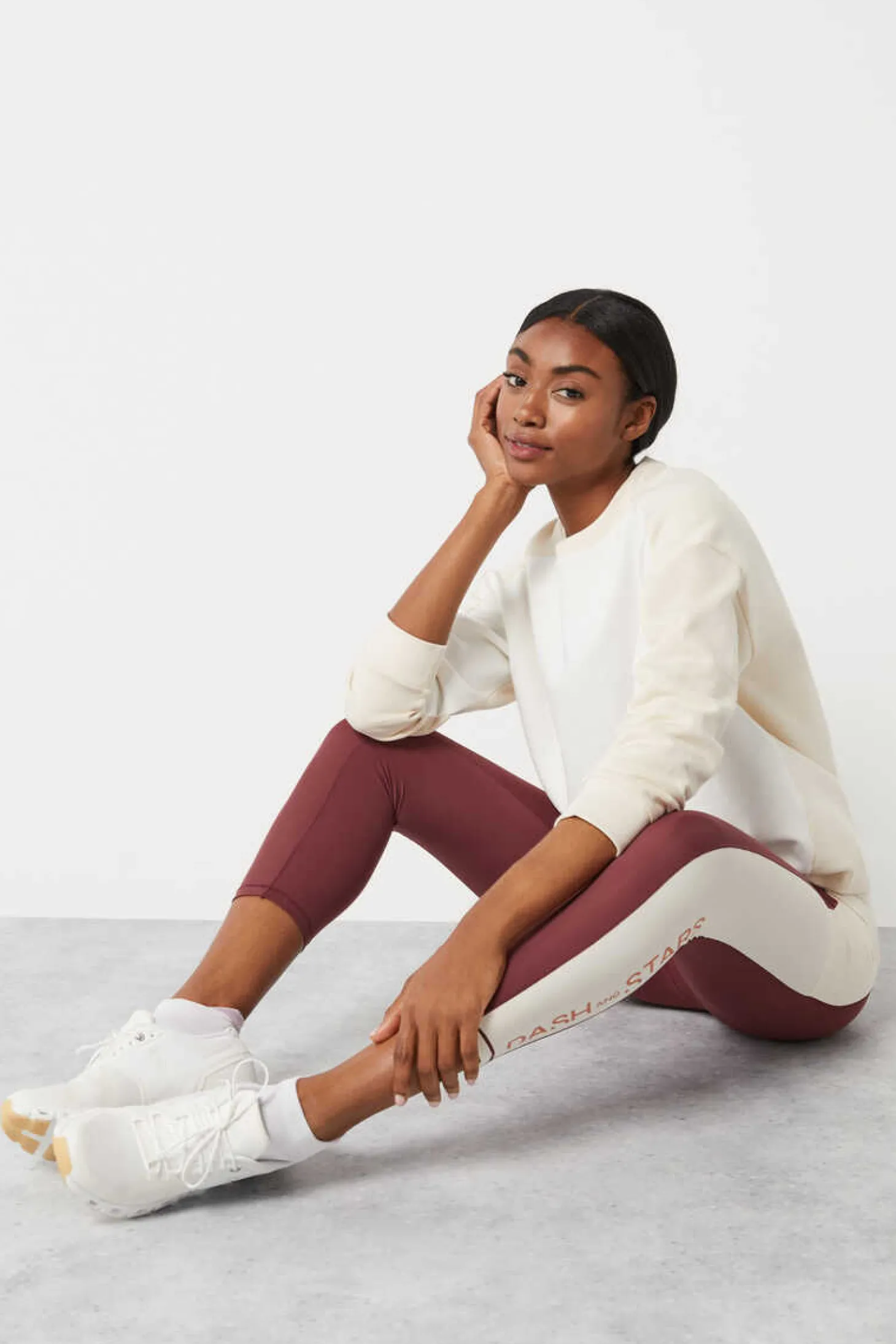 Leggings Crop Color Block Grena 4D Stretch