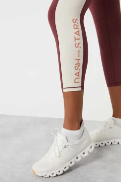 Leggings Crop Color Block Grena 4D Stretch