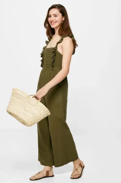 Macacao Plissado Algodao