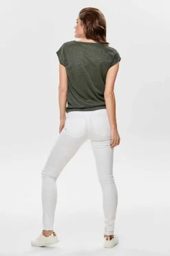 Manga Curta Com Decote Em V