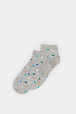 Meia Coracoes Multicolor