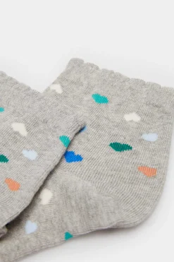 Meia Coracoes Multicolor