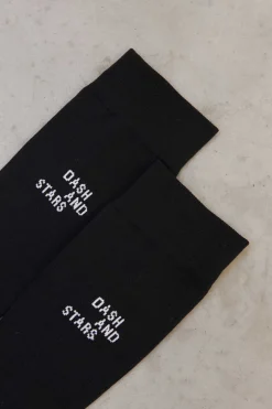 Meia Soquete Preta Extra Comprida Tecnico