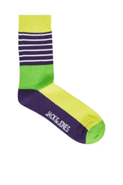 Meias Altas Combinadas Cores Neon