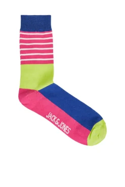 Meias Altas Combinadas Cores Neon