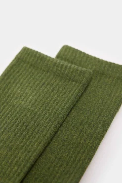 Meias Em Bicolor Caneladas