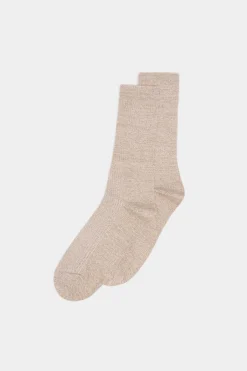 Meias Em Bicolor Caneladas