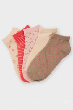 Meias Pelo Tornozelo Pack 5 Sortido