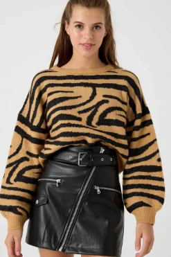 Minissaia A Imitar Pele Com Cinto