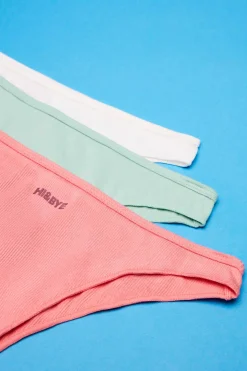 Pack 3 Cuecas Brasileiras Multicoloridas: Rosa, Verde, Branco