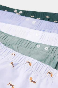 Pack 3 Cuecas Em Popelina De Algodao, Com Caes E Gatos