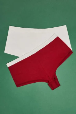 Pack 2 Cuequinhas Culottes Multicolor: Bordeaux, Branco