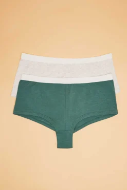 Pack 2 Cuequinhas Culottes Multicolor: Cinzento, Verde