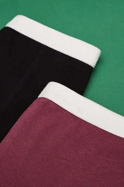 Pack 2 Cuequinhas Culottes Multicolor: Preto, Bordeaux