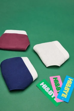 Pack 3 Cuequinhas Tanga Multicolor: Navy, Cinzento, Bordeaux