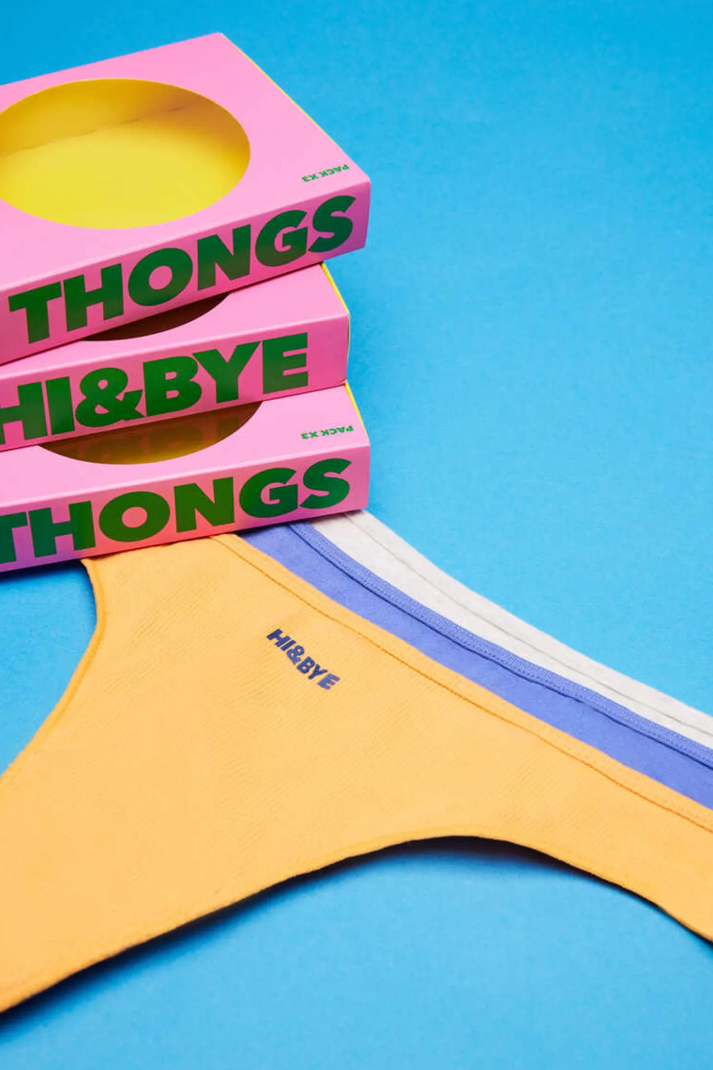 Pack 3 Tangas Multicoloridas: Lilas, Cor De Laranja, Cinzento