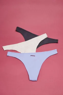 Pack 3 Tangas Multicoloridas: , Lilas, Antracite