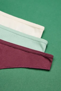 Pack 3 Tangas Multicoloridas: Verde, Amarelo, Bordo