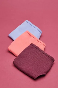 Pack 3 Tangas Multicoloridas: Rosa, Lilas, Bordo