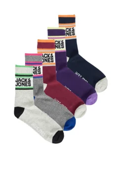 Pack De 5 Meias Altas Print Desportivo De Riscas