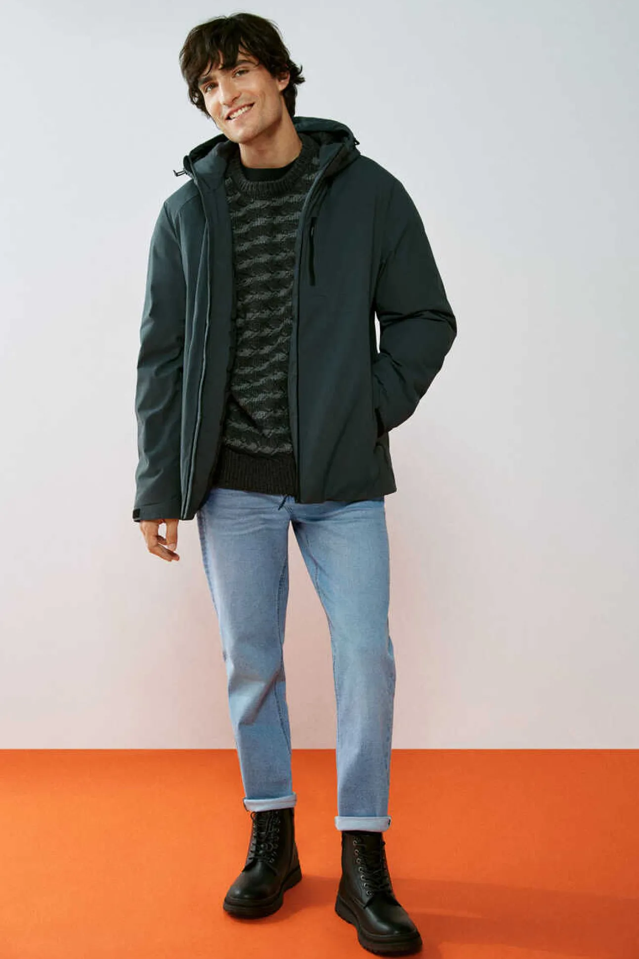 Parka Curta Tecnica Acolchoada