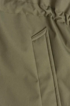 Parka De Mulher Com Capuz E Cintura Ajustavel