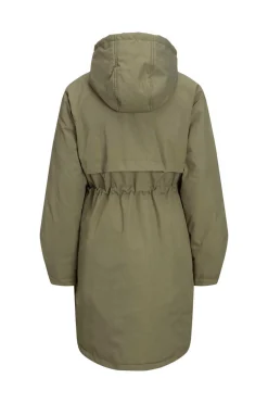 Parka De Mulher Com Capuz E Cintura Ajustavel