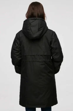 Parka De Mulher Com Capuz E Cintura Ajustavel