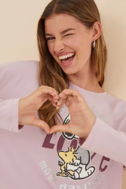 Pijama 100% Algodao Snoopy Love