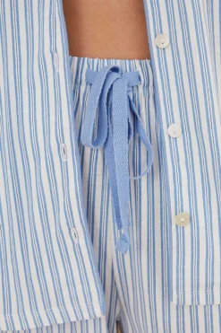 Pijama Camiseiro 100% Algodao Riscas