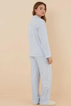 Pijama Camiseiro 100% Algodao Riscas