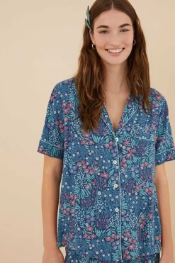 Pijama Camiseiro Capri Com Estampado De Moniquilla Em