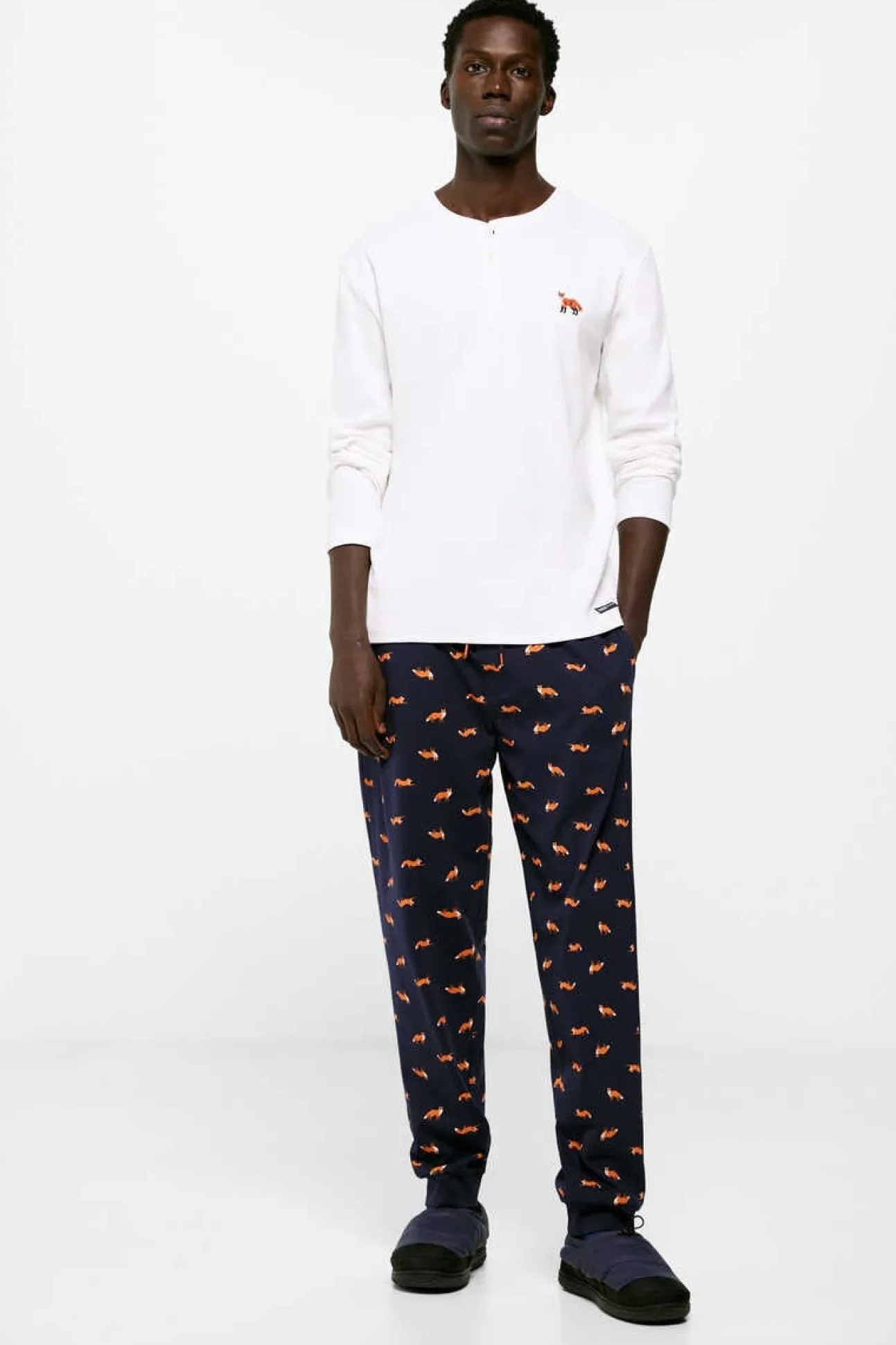 Pijama Comprido Algodao Malha Raposa