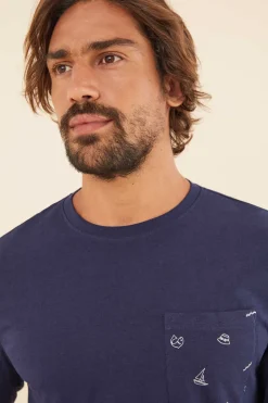 Pijama Comprido De Homem 100% Algodao Pesca