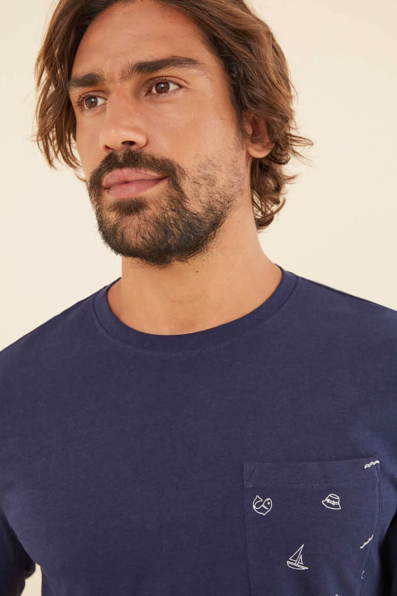 Pijama Comprido De Homem 100% Algodao Pesca