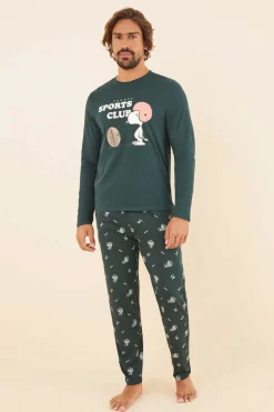 Pijama Comprido De Homem 100% Algodao Snoopy