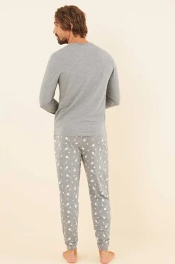 Pijama Comprido Homem 100% Algodao Tenis