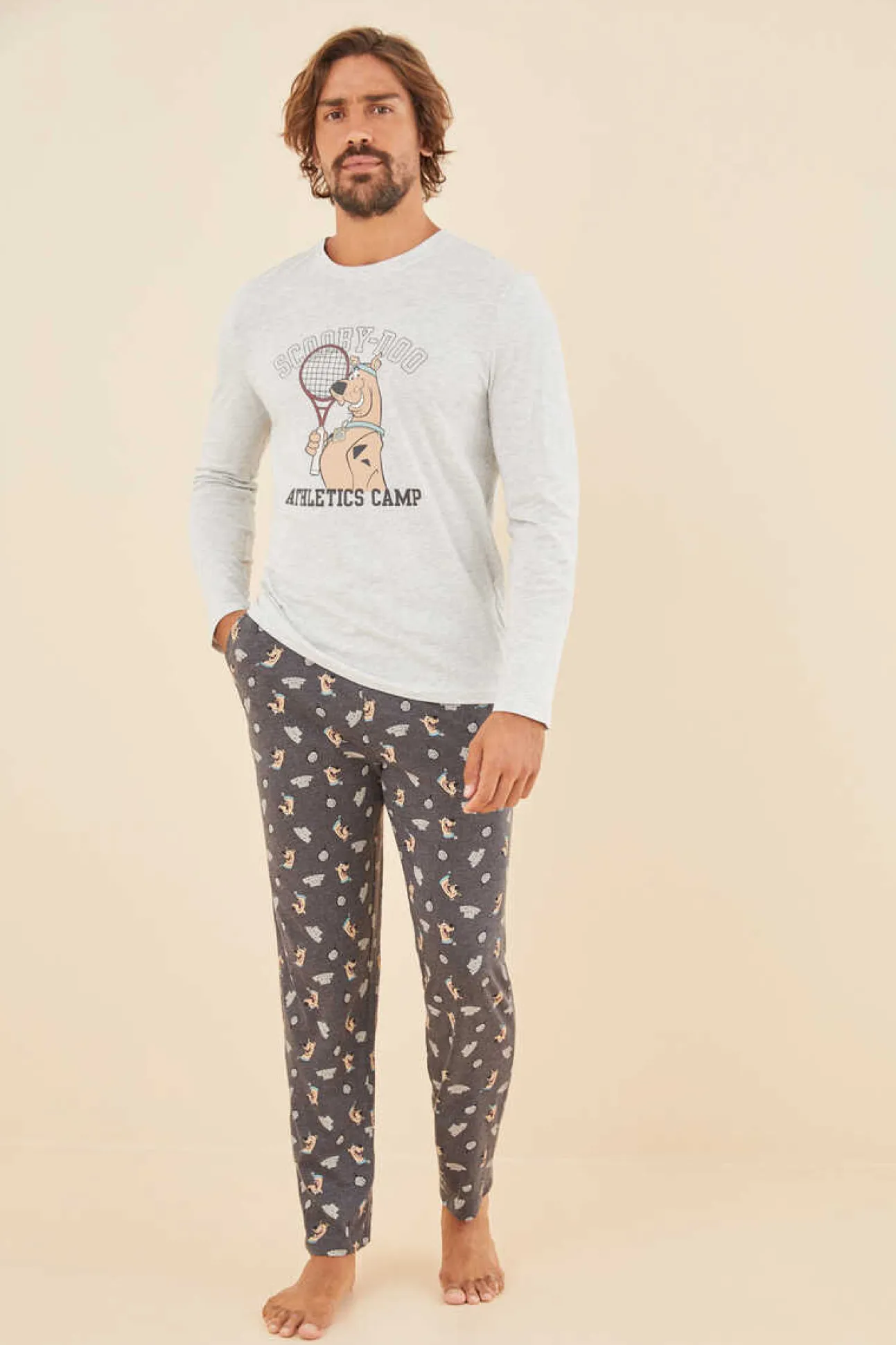 Pijama Comprido Homem 100% Algodao Scooby Doo